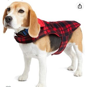 YOULY Brand Red Check Cozy Dog Coat, XX-Large/3X-Large